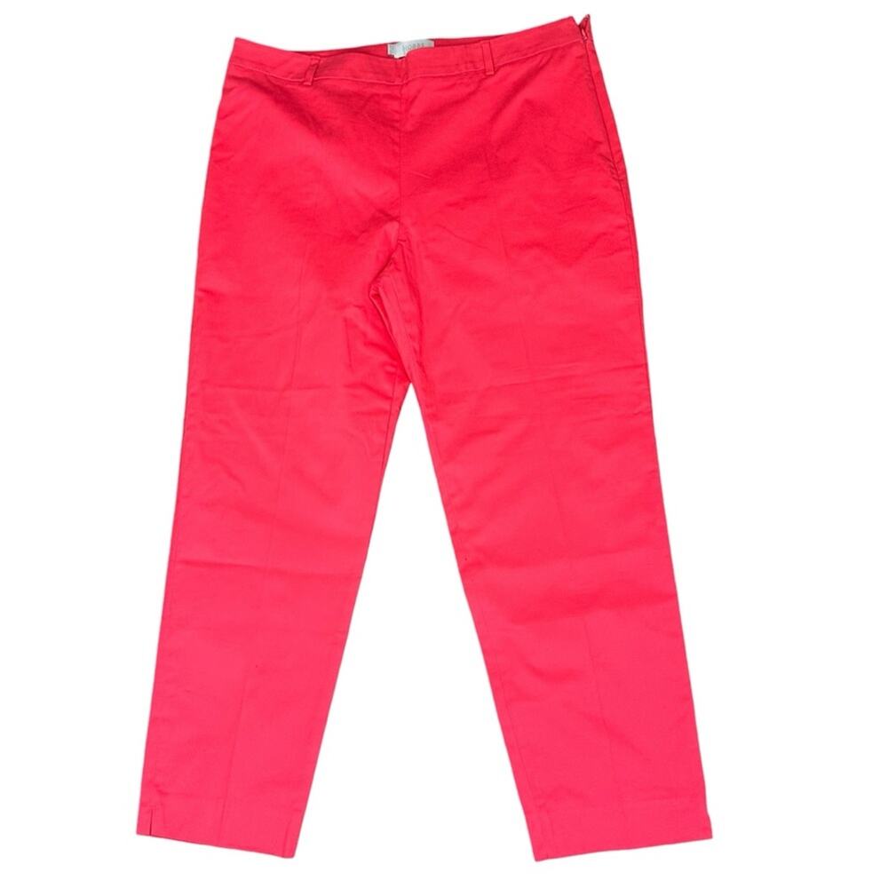Hobbs London Mallory Capri High Rise Flamingo Pink Size 10 NWT